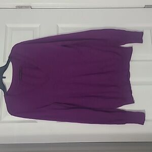 Purple V-Neck Sweater